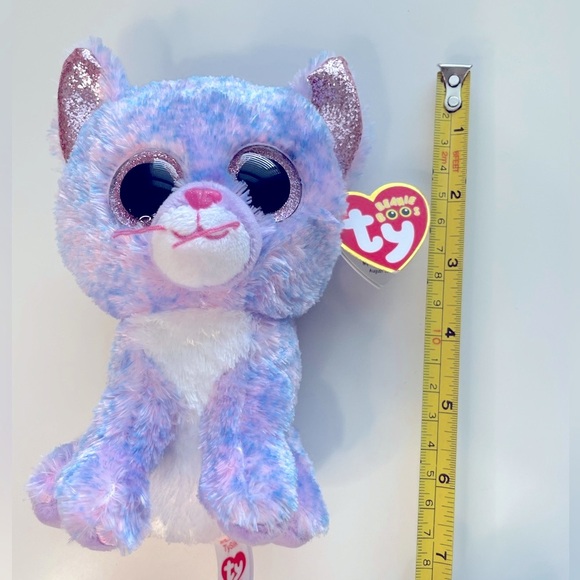 TY Beanie Boos Pink and Purple Cat Plush - Picture 4 of 8